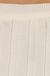Aneesa Wide Rib Knit Top - White